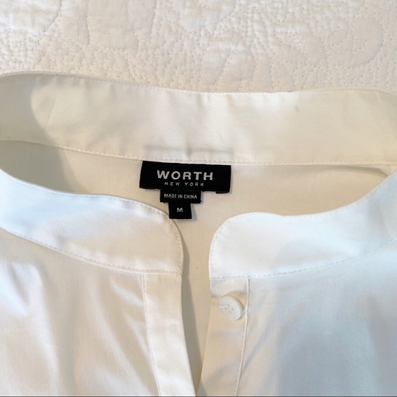 Worth Watercolor Floral Silk Stand Collar Blouse - Picture 4 of 13